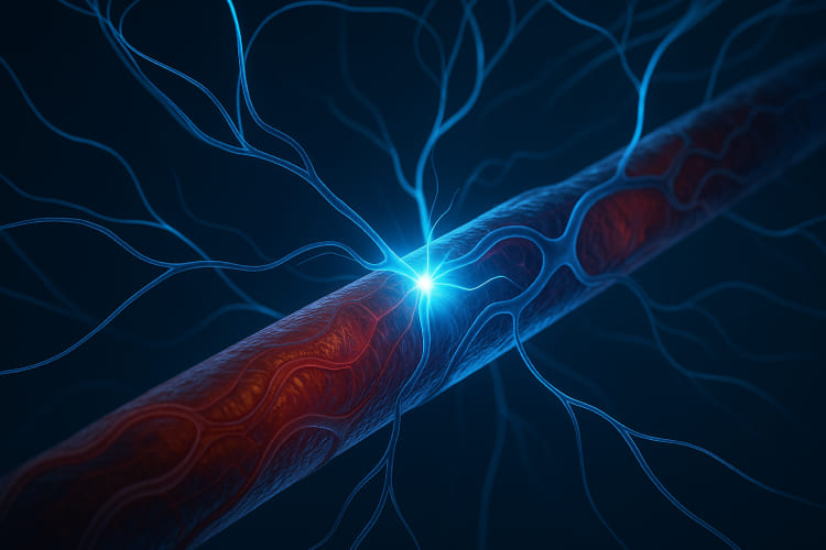 Illustration of vascular regulation